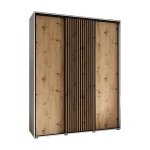 Neuheit SCHWEBETÜRENSCHRANK SAPPORO 1 205,2/200/45 3-türig (Weiß/Artisan)