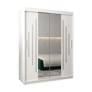 Top-Seller SCHWEBETÜRENSCHRANK YORK 1 200/150/62 2-türig (Weiß/Weiß)