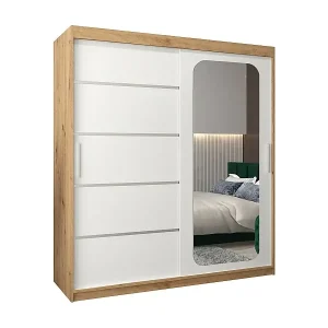 SCHWEBETÜRENSCHRANK PROMO V2 200/180/62 2-türig (Artisan/Weiß) Preisreduziert