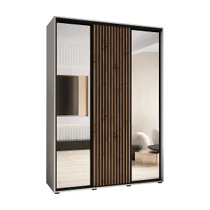 Aktuell SCHWEBETÜRENSCHRANK SAPPORO 2 205,2/180/45 3-türig (Weiß/Artisan)