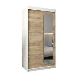 SCHWEBETÜRENSCHRANK PROMO V2 200/100/62 2-türig (Weiß/Sonoma) Top-Seller