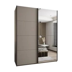 Nur Für Kurze Zeit SCHWEBETÜRENSCHRANK Lux 3 245,5/190/64 (Kaschmir/Kaschmir/Schwarz)