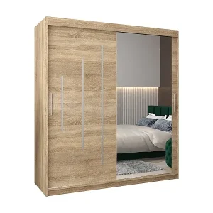 Sichere Zahlung SCHWEBETÜRENSCHRANK YORK 2 200/180/62 2-türig (Sonoma/Sonoma)