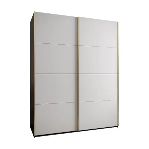 Meistverkauft SCHWEBETÜRENSCHRANK Lux 1 245,5/200/64 (Schwarz/Weiß/Gold)