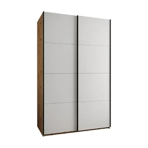 Neue Kollektion SCHWEBETÜRENSCHRANK Lux 1 245,5/160/64 (Artisan/Weiß/Schwarz)