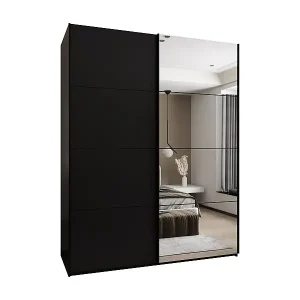 Heißes Angebot SCHWEBETÜRENSCHRANK Lux 3 245,5/200/64 (Schwarz/Schwarz/Schwarz)