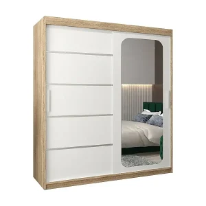 SCHWEBETÜRENSCHRANK PROMO V2 200/180/62 2-türig (Sonoma/Weiß) Direkt Vom Hersteller