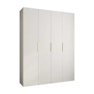 Nur Heute Drehtürenschrank Como 4 245,5/190/50 4-türig (Weiß/Gold)