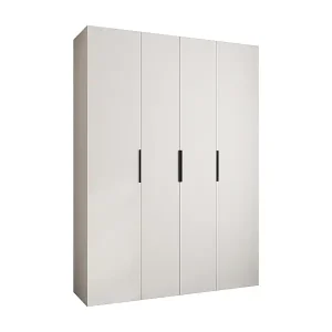 Drehtürenschrank Como 4 245,5/180/50 4-türig (Weiß/Schwarz) Geprüft