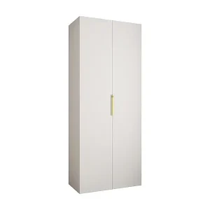 Drehtürenschrank Como 4 245,5/100/50 2-türig (Weiß/Gold) Mega-Angebot