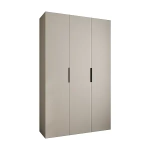 Drehtürenschrank Como 4 245,5/150/50 3-türig (Kaschmir/Schwarz) Echt