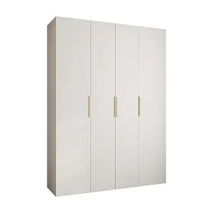 Drehtürenschrank Como 4 245,5/180/50 4-türig (Weiß/Gold) Wochenendangebot