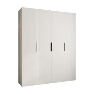 Günstig Drehtürenschrank Como 4 245,5/200/40 4-türig (Weiß/Schwarz)