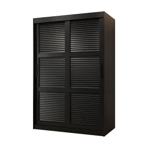 Abverkauf SCHWEBETÜRENSCHRANK ZALUZJA 200/120/62 2-türig (Schwarz)