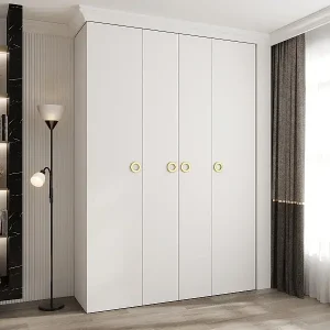 Drehtürenschrank Como 1 245,5/170/40 4-türig (Weiß/Gold) Sonderangebot