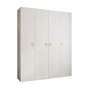 Drehtürenschrank Como 1 245,5/200/50 4-türig (Weiß/Gold) Sale
