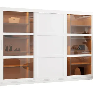 SCHWEBETÜRENSCHRANK DOME 3 200/250/62 3-türig (Weiß) Neue Kollektion