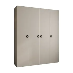 Mega-Angebot Drehtürenschrank Como 1 245,5/200/40 4-türig (Kaschmir/Schwarz)