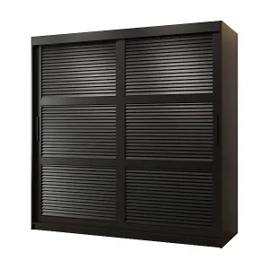 SCHWEBETÜRENSCHRANK ZALUZJA 200/180/62 2-türig (Schwarz) Nur Heute