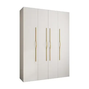 Kostenloser Versand Drehtürenschrank Como 2 245,5/180/50 4-türig (Weiß/Gold)