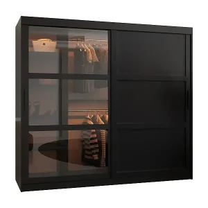 SCHWEBETÜRENSCHRANK DOME 3 200/200/62 2-türig (Schwarz) Sale