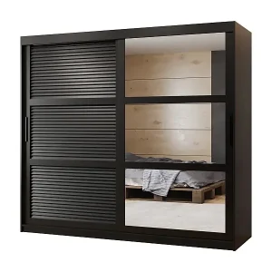 SCHWEBETÜRENSCHRANK ZALUZJA 2 200/200/62 2-türig (Schwarz) Zertifiziert