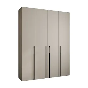 Drehtürenschrank Como 3 245,5/190/50 4-türig (Kaschmir/Schwarz) Gratis Versand