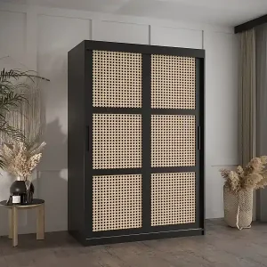 SCHWEBETÜRENSCHRANK PLECIONKA 200/120/62 2-türig (Schwarz) Online Kaufen