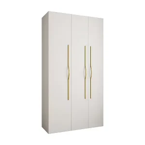 Neue Kollektion Drehtürenschrank Como 2 245,5/130/50 3-türig (Weiß/Gold)
