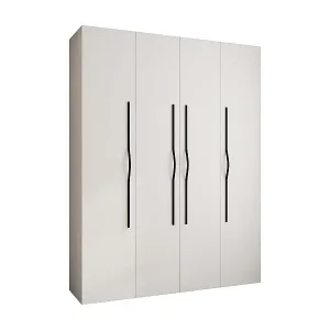 Knallerangebot Drehtürenschrank Como 2 245,5/190/40 4-türig (Weiß/Schwarz)