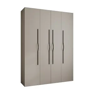 Drehtürenschrank Como 2 245,5/180/40 4-türig (Kaschmir/Schwarz) Must-Have