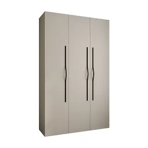 Drehtürenschrank Como 2 245,5/150/40 3-türig (Kaschmir/Schwarz) Preisknaller