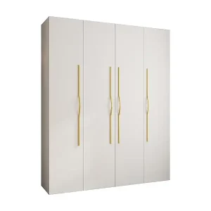 Drehtürenschrank Como 2 245,5/200/40 4-türig (Weiß/Gold) Sonderangebot