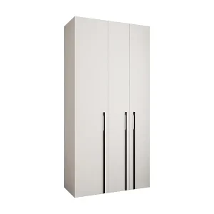 Drehtürenschrank Como 3 245,5/120/50 3-türig (Weiß/Schwarz) Jetzt Bestellen