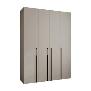 Drehtürenschrank Como 3 245,5/180/40 4-türig (Kaschmir/Schwarz) Meistverkauft