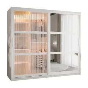 Neue Ware SCHWEBETÜRENSCHRANK FLUTES 2 200/200/62 2-türig (Weiß)