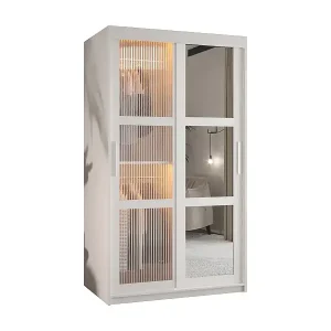 SCHWEBETÜRENSCHRANK FLUTES 2 200/100/62 2-türig (Weiß) Must-Have