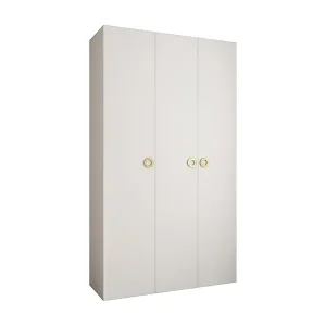 Neue Ware Drehtürenschrank Como 1 245,5/140/40 3-türig (Weiß/Gold)