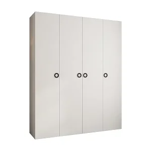 Drehtürenschrank Como 1 245,5/200/40 4-türig (Weiß/Schwarz) Günstig