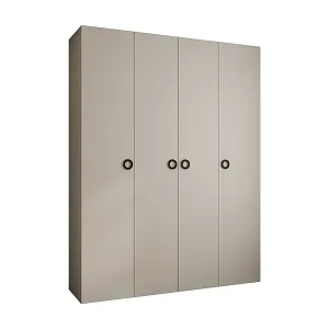 Drehtürenschrank Como 1 245,5/190/50 4-türig (Kaschmir/Schwarz) Top-Angebot