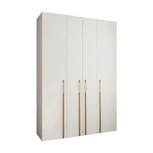 Gratis Versand Drehtürenschrank Como 3 245,5/170/40 4-türig (Weiß/Gold)