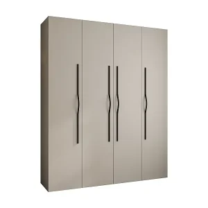 Drehtürenschrank Como 2 245,5/200/40 4-türig (Kaschmir/Schwarz) Ausverkauf