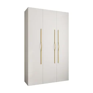 Drehtürenschrank Como 2 245,5/150/50 3-türig (Weiß/Gold) Geprüft