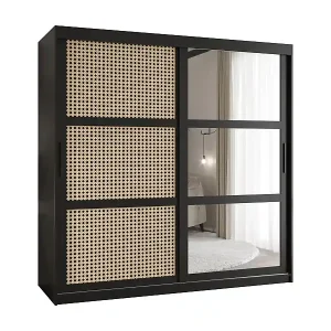 SCHWEBETÜRENSCHRANK PLECIONKA 2 200/180/62 2-türig (Schwarz) Jetzt Kaufen