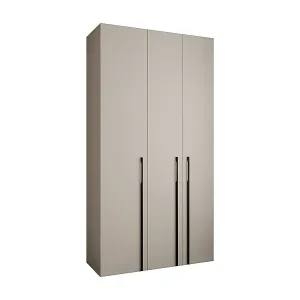Drehtürenschrank Como 3 245,5/130/40 3-türig (Kaschmir/Schwarz) Geprüft