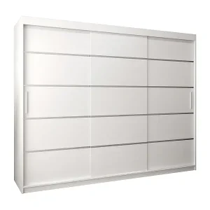 Direktkauf SCHWEBETÜRENSCHRANK VERONA 1 200/250/62 3-türig (Weiß/Weiß)