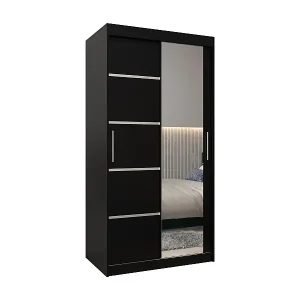 SCHWEBETÜRENSCHRANK VERONA 2 200/100/62 2-türig (Schwarz/Schwarz) Meistverkauft