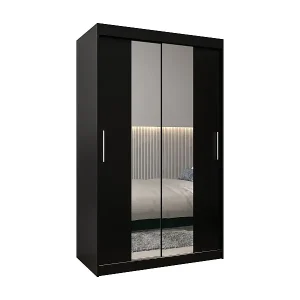 Top-Seller Schwebetürenschrank Tokyo 1 200/120/62 2-Türig (Schwarz)