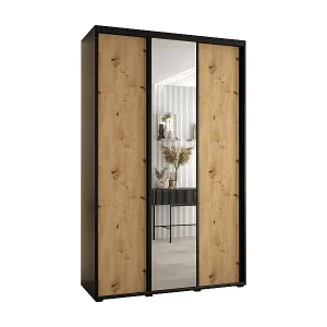 Solange Der Vorrat Reicht SCHWEBETÜRENSCHRANK DAVOS 3 235,2/160/60 3-türig (Schwarz/Artisan/Schwarz)