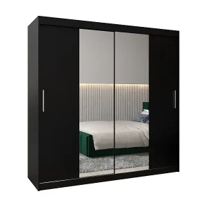 Schwebetürenschrank Tokyo 1 200/200/62 2-Türig (Schwarz) Zertifiziert